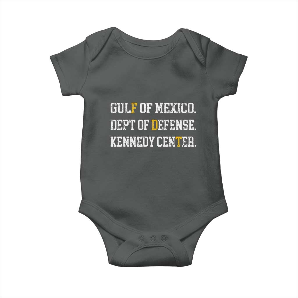 Subtle FDT Baby Onesie Vintage Gulf of Mexico Dept Of Defense Kennedy Center
