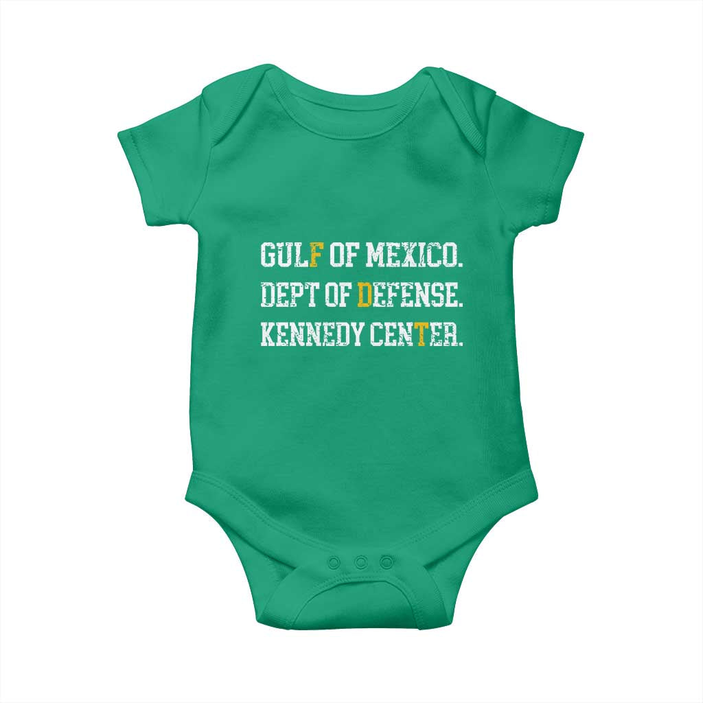 Subtle FDT Baby Onesie Vintage Gulf of Mexico Dept Of Defense Kennedy Center