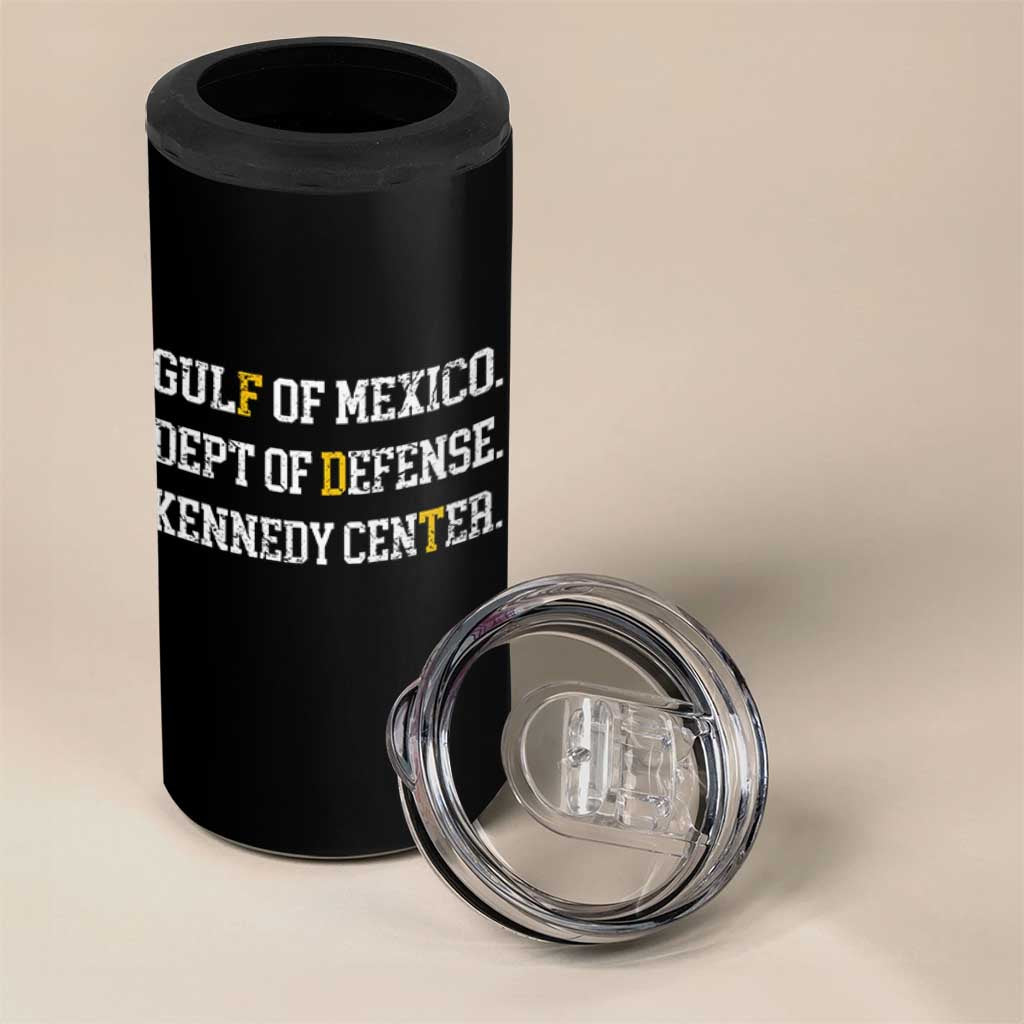 Subtle FDT 4 in 1 Can Cooler Tumbler Vintage Gulf of Mexico Dept Of Defense Kennedy Center