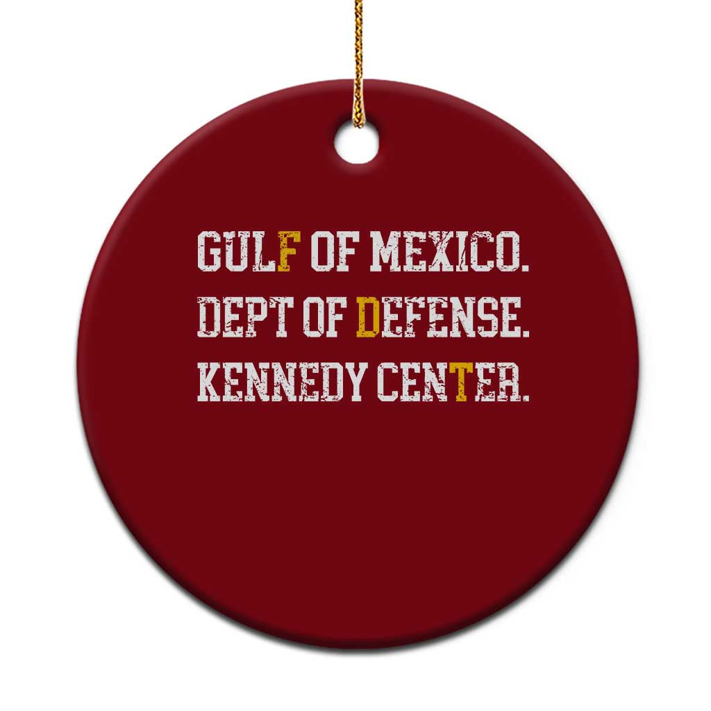 Subtle FDT Ceramic Ornament Vintage Gulf of Mexico Dept Of Defense Kennedy Center