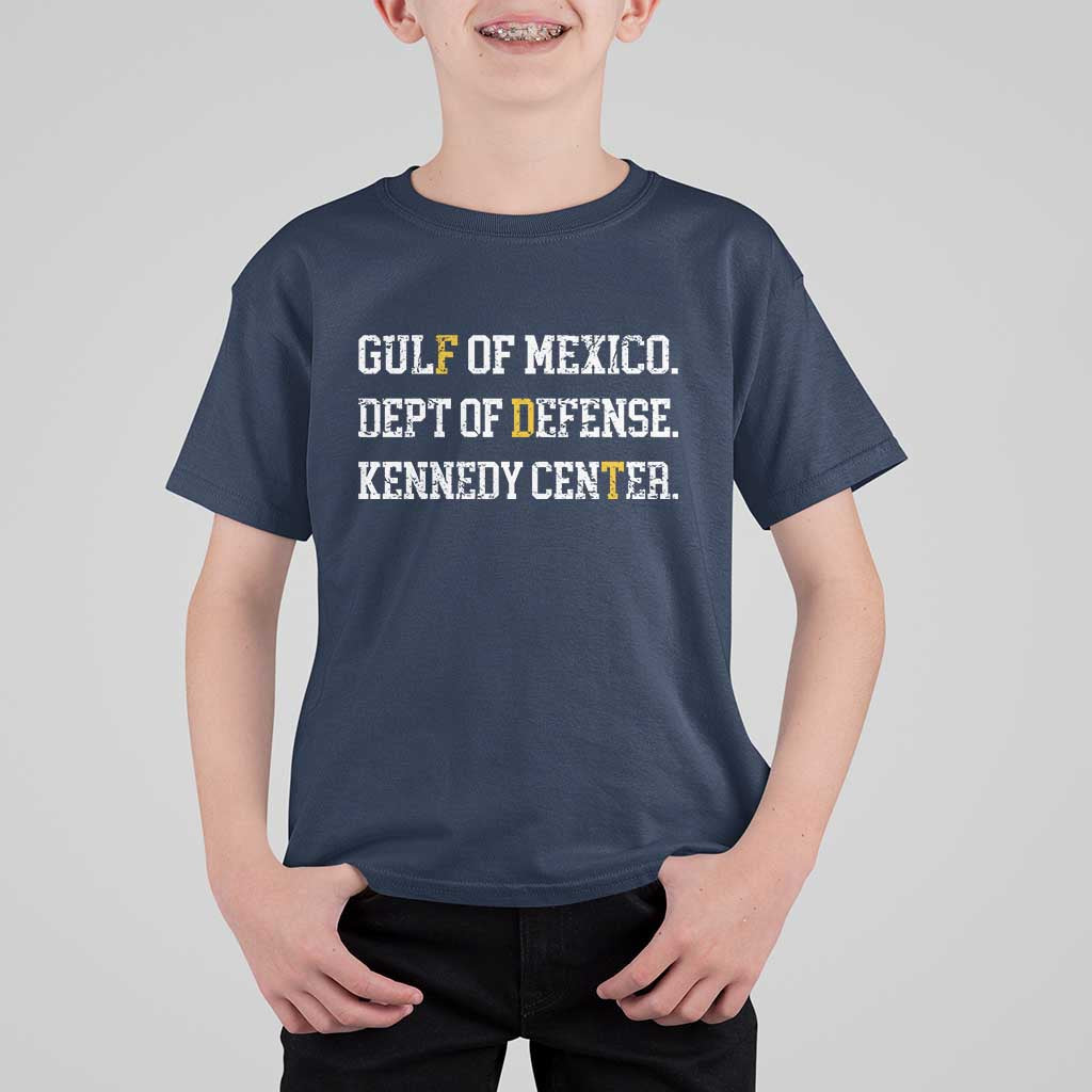 Subtle FDT T Shirt For Kid Vintage Gulf of Mexico Dept Of Defense Kennedy Center