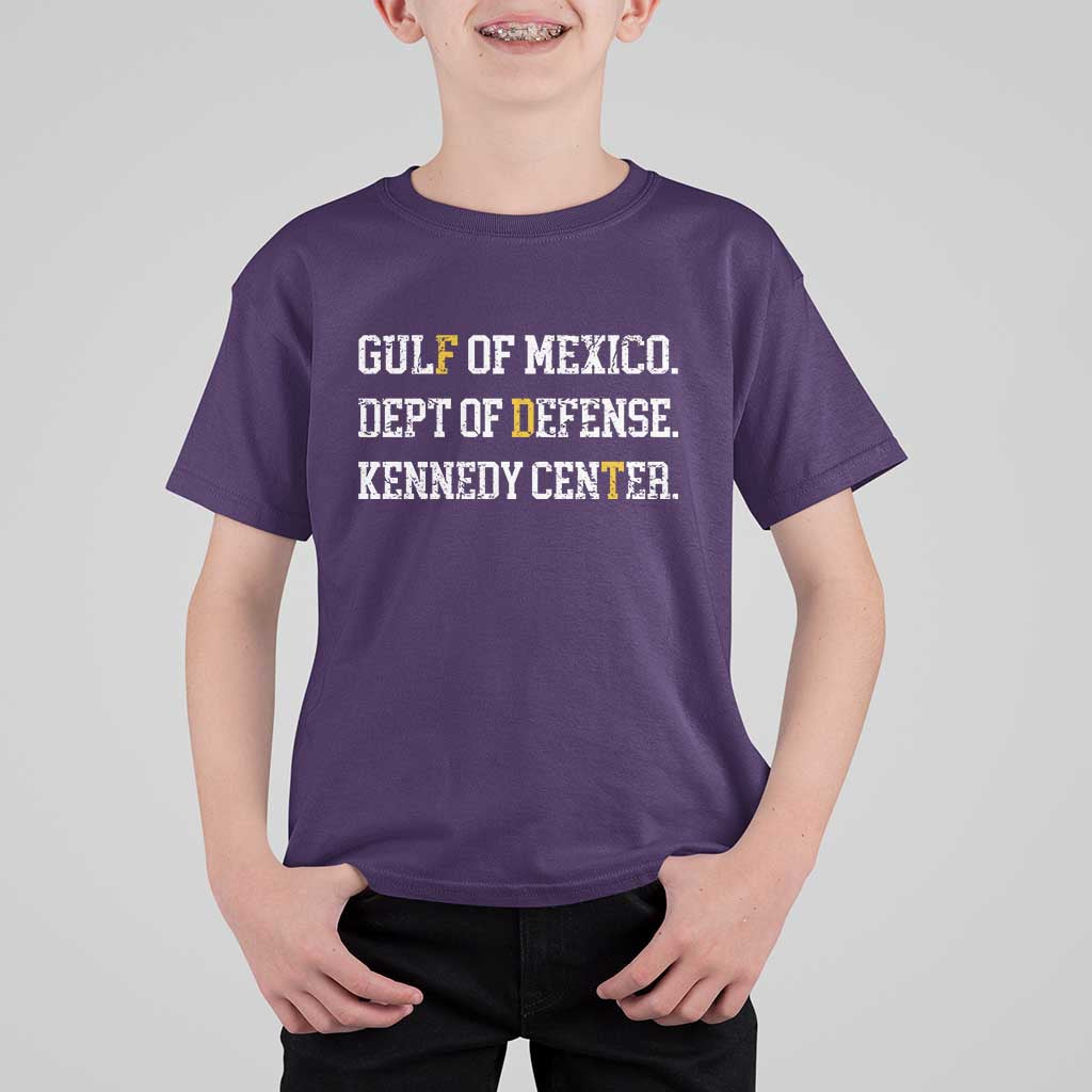 Subtle FDT T Shirt For Kid Vintage Gulf of Mexico Dept Of Defense Kennedy Center