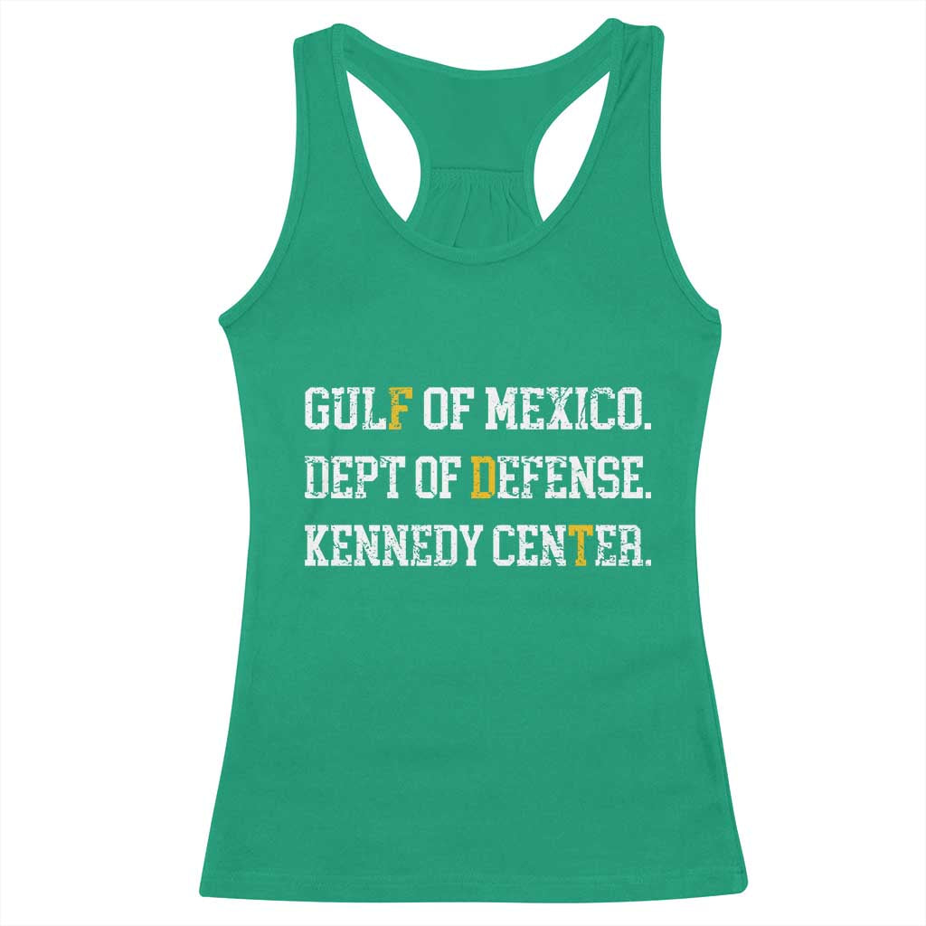 Subtle FDT Racerback Tank Top Vintage Gulf of Mexico Dept Of Defense Kennedy Center