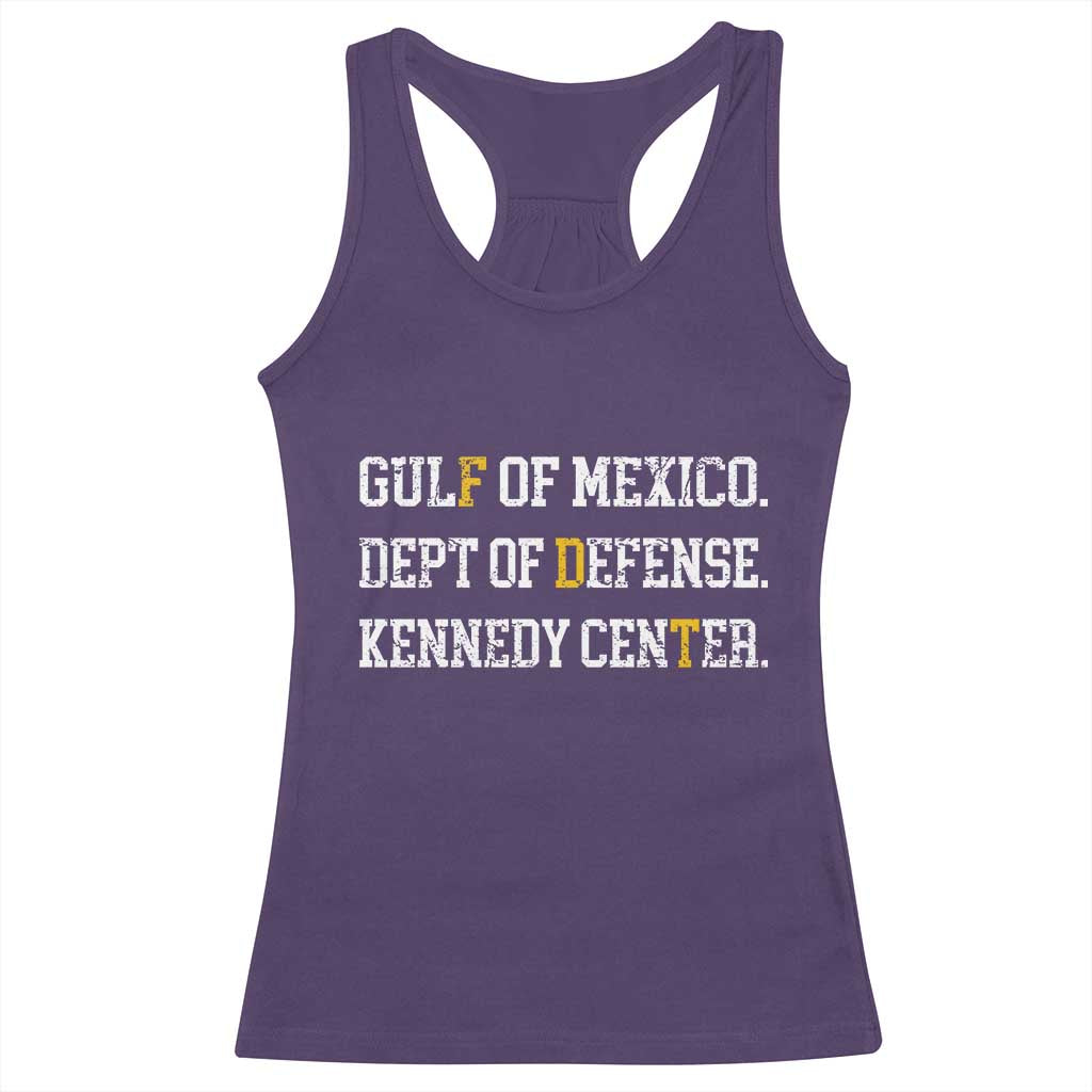 Subtle FDT Racerback Tank Top Vintage Gulf of Mexico Dept Of Defense Kennedy Center