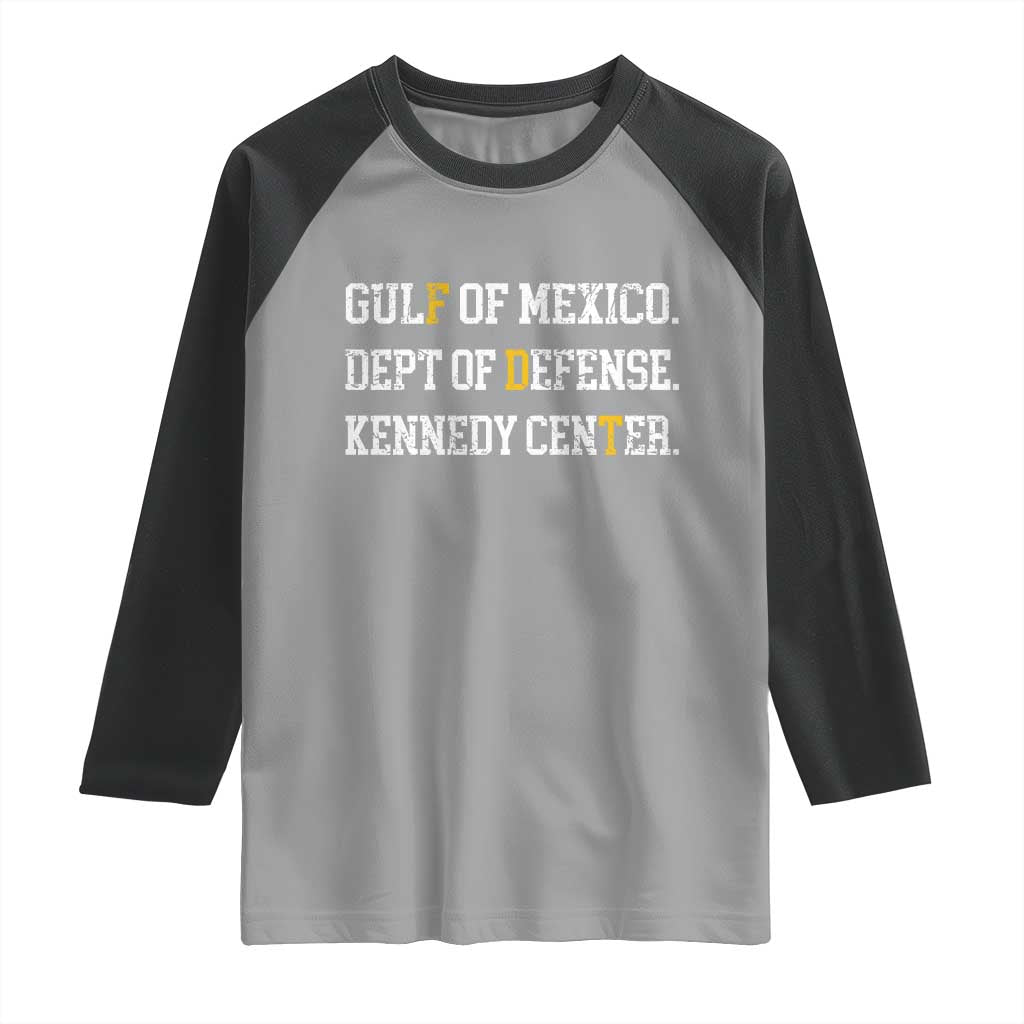 Subtle FDT Raglan Shirt Vintage Gulf of Mexico Dept Of Defense Kennedy Center