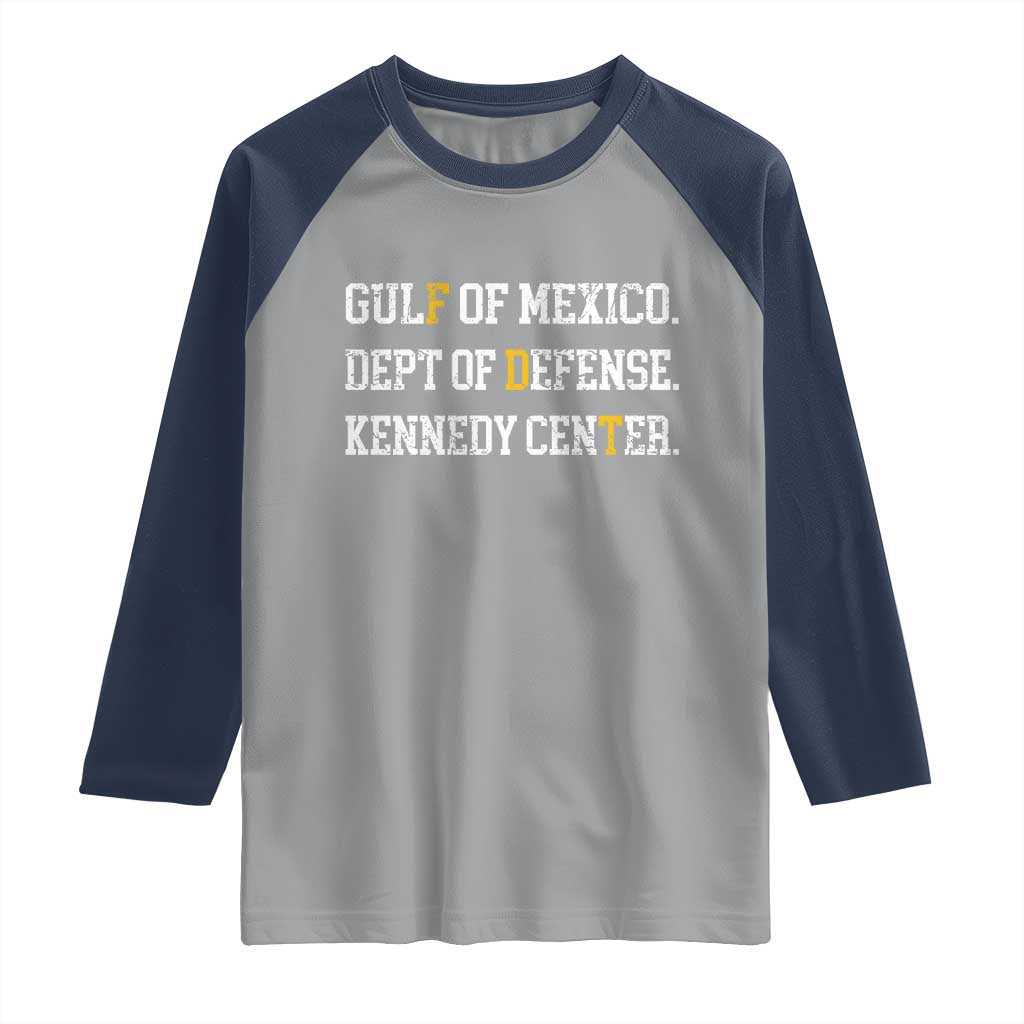 Subtle FDT Raglan Shirt Vintage Gulf of Mexico Dept Of Defense Kennedy Center