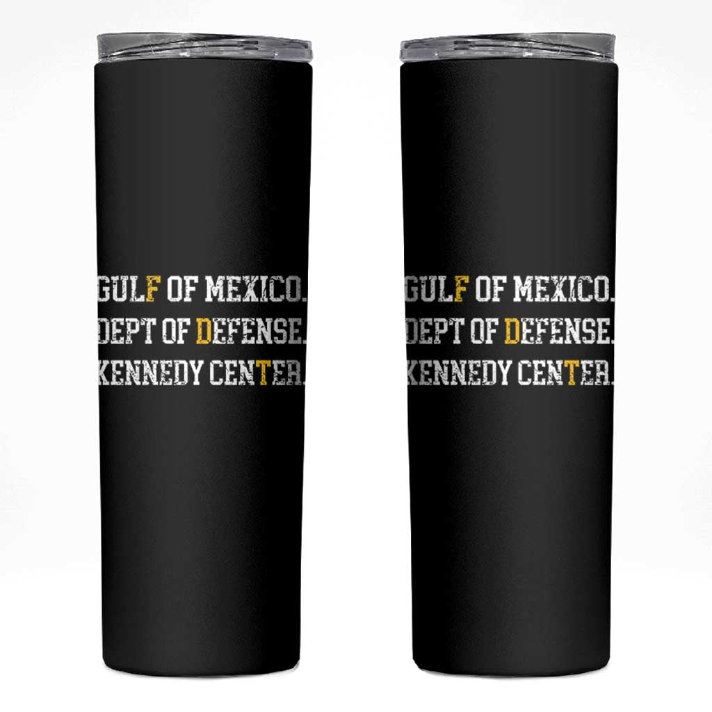 Subtle FDT Skinny Tumbler Vintage Gulf of Mexico Dept Of Defense Kennedy Center