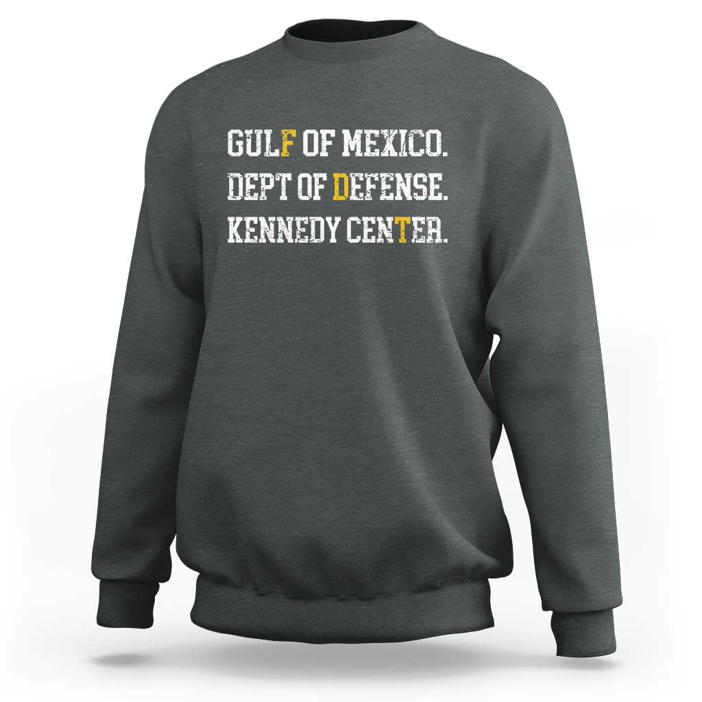 Subtle FDT Sweatshirt Vintage Gulf of Mexico Dept Of Defense Kennedy Center