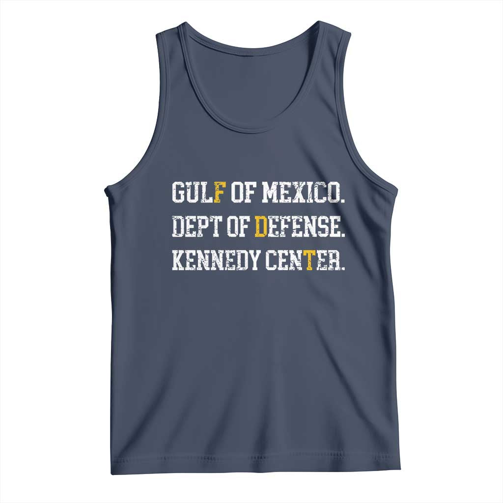 Subtle FDT Tank Top Vintage Gulf of Mexico Dept Of Defense Kennedy Center