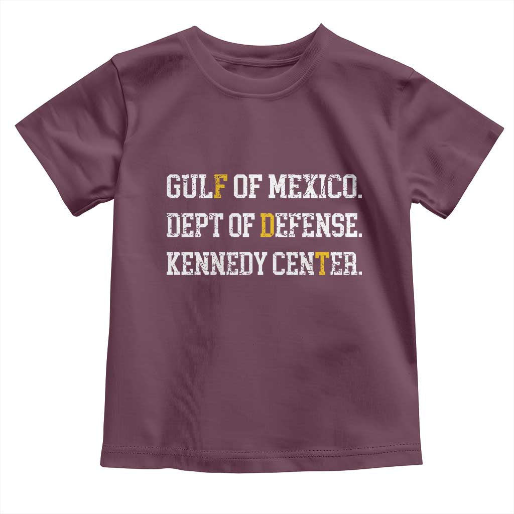 Subtle FDT Toddler T Shirt Vintage Gulf of Mexico Dept Of Defense Kennedy Center