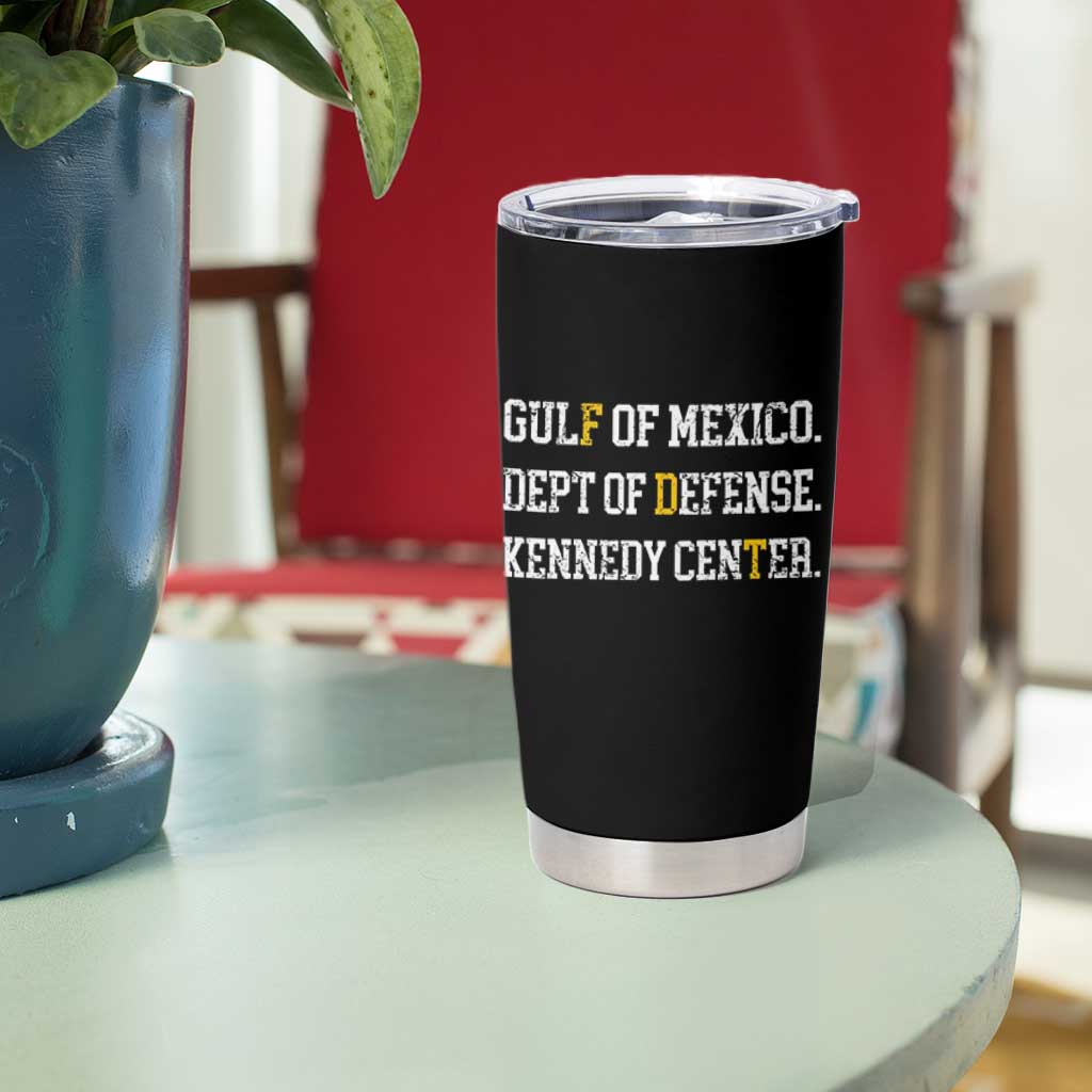 Subtle FDT Tumbler Cup Vintage Gulf of Mexico Dept Of Defense Kennedy Center