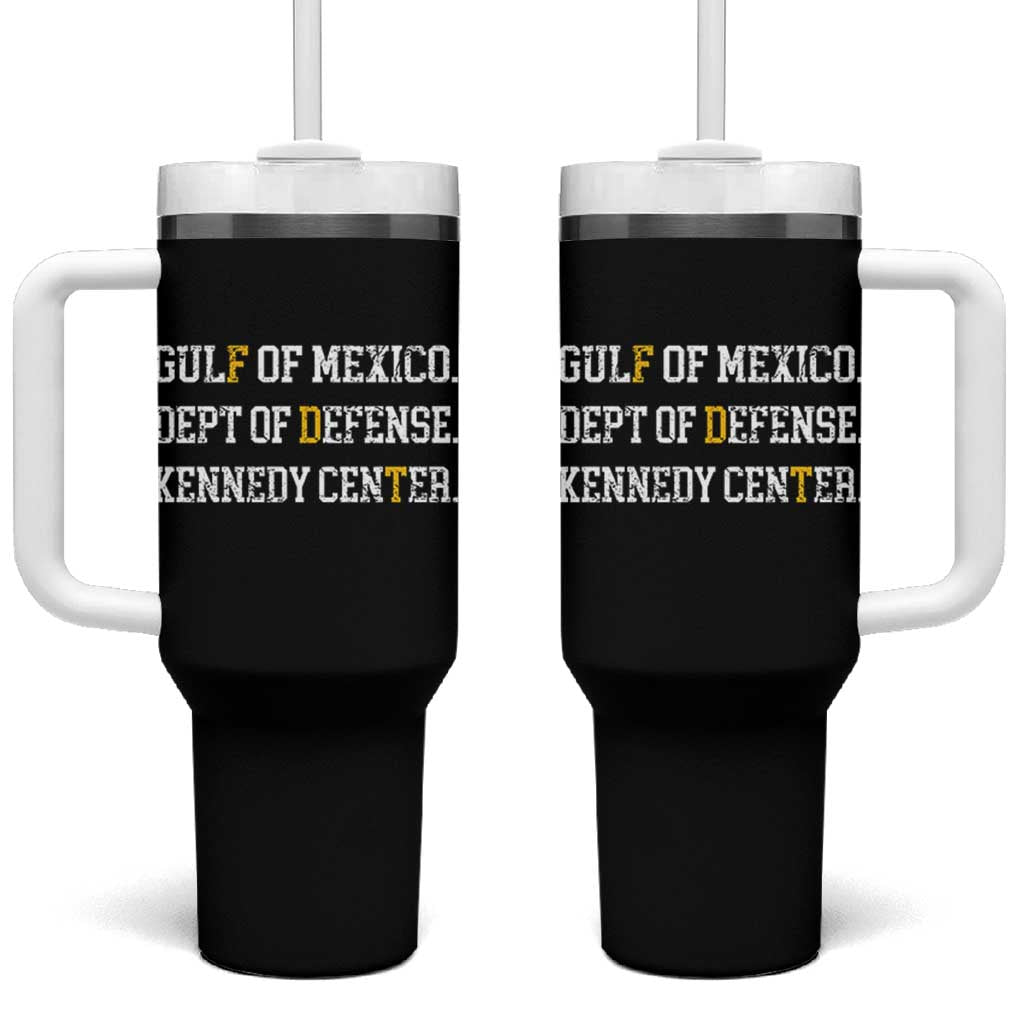 Subtle FDT Tumbler With Handle Vintage Gulf of Mexico Dept Of Defense Kennedy Center