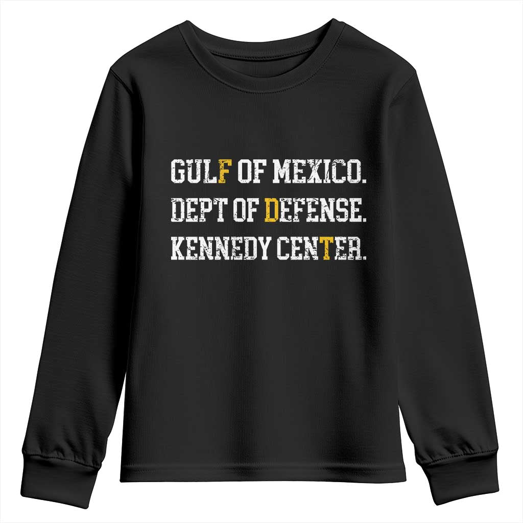 Subtle FDT Youth Sweatshirt Vintage Gulf of Mexico Dept Of Defense Kennedy Center