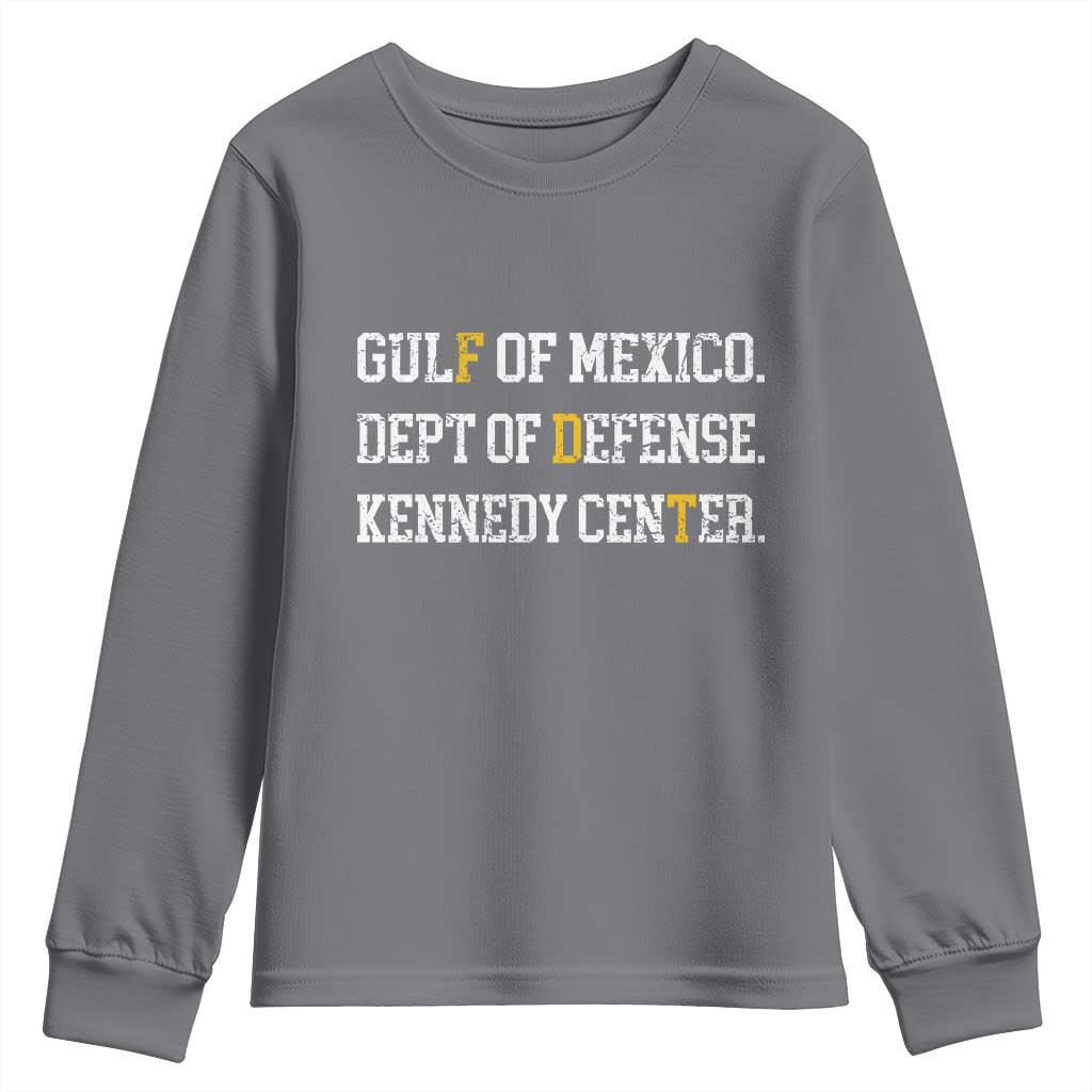 Subtle FDT Youth Sweatshirt Vintage Gulf of Mexico Dept Of Defense Kennedy Center