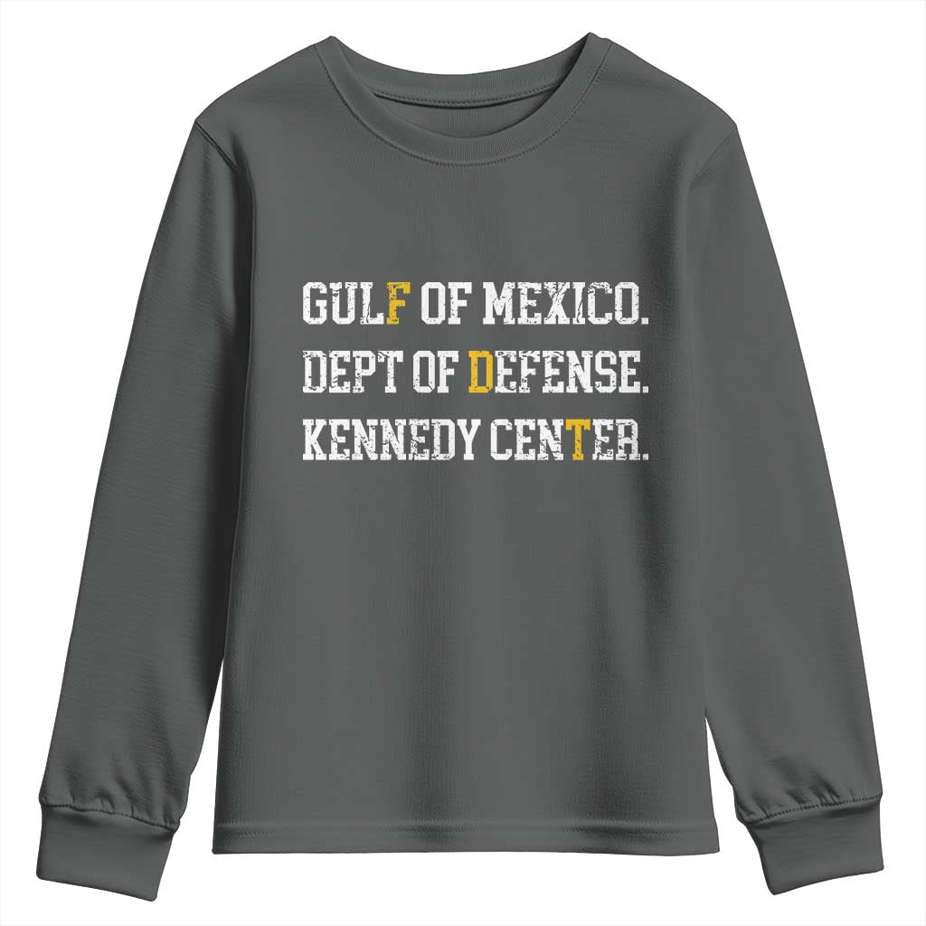 Subtle FDT Youth Sweatshirt Vintage Gulf of Mexico Dept Of Defense Kennedy Center