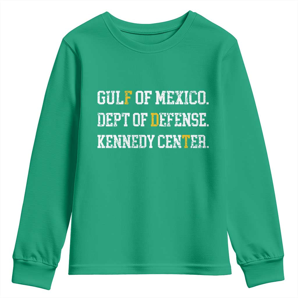 Subtle FDT Youth Sweatshirt Vintage Gulf of Mexico Dept Of Defense Kennedy Center