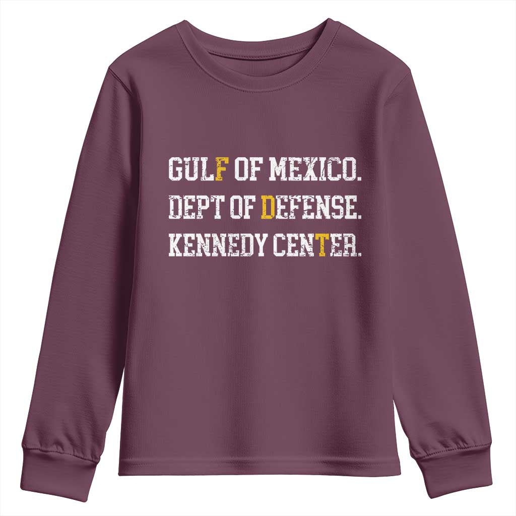 Subtle FDT Youth Sweatshirt Vintage Gulf of Mexico Dept Of Defense Kennedy Center