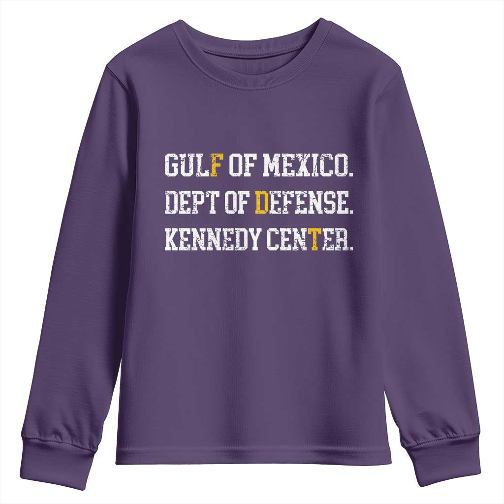 Subtle FDT Youth Sweatshirt Vintage Gulf of Mexico Dept Of Defense Kennedy Center