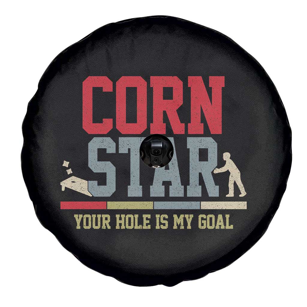 Your Hole is My Goal Inappropriate Cornhole Spare Tire Cover Funny Naughty Adult Humor Cornstar