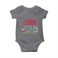 Your Hole is My Goal Inappropriate Cornhole Baby Onesie Funny Naughty Adult Humor Cornstar