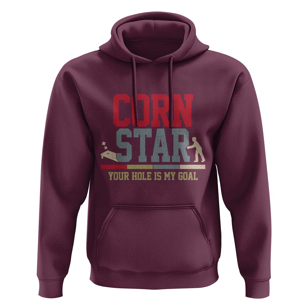 Your Hole is My Goal Inappropriate Cornhole Hoodie Funny Naughty Adult Humor Cornstar