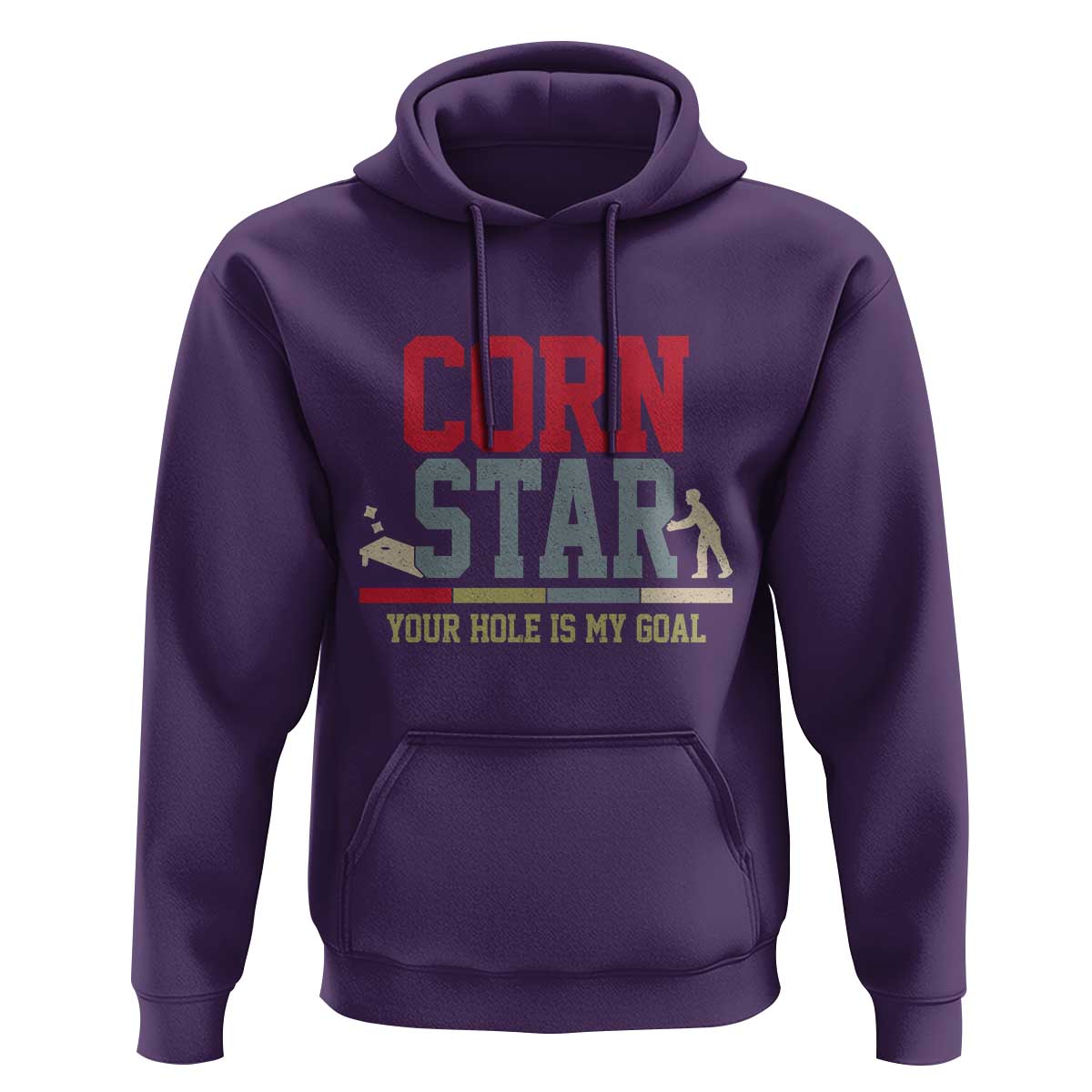 Your Hole is My Goal Inappropriate Cornhole Hoodie Funny Naughty Adult Humor Cornstar
