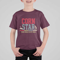 Your Hole is My Goal Inappropriate Cornhole T Shirt For Kid Funny Naughty Adult Humor Cornstar
