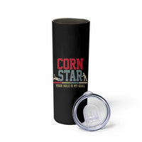 Your Hole is My Goal Inappropriate Cornhole Skinny Tumbler Funny Naughty Adult Humor Cornstar