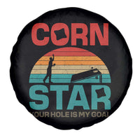 Inappropriate Cornhole Spare Tire Cover Retro Funny Adult Humor Cornstar Your Hole Is My Goal