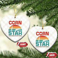 Inappropriate Cornhole Ceramic Ornament Retro Funny Adult Humor Cornstar Your Hole Is My Goal