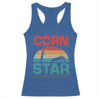 Inappropriate Cornhole Racerback Tank Top Retro Funny Adult Humor Cornstar Your Hole Is My Goal