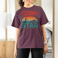 Inappropriate Cornhole T Shirt For Women Retro Funny Adult Humor Cornstar Your Hole Is My Goal