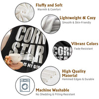 Inappropriate Cornhole Throw Blanket Funny Adult Humor Cornstar Your Hole Is My Goal