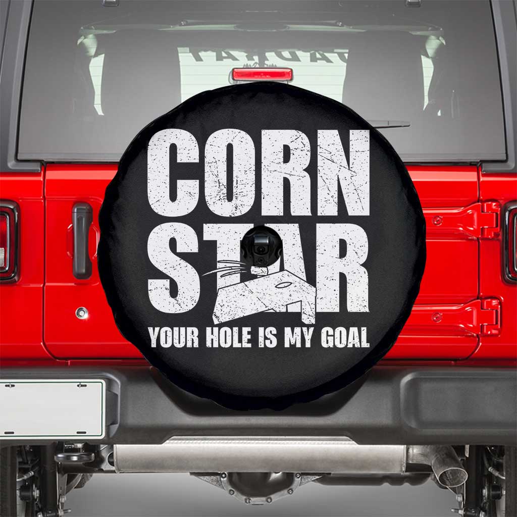 Inappropriate Cornhole Spare Tire Cover Funny Adult Humor Cornstar Your Hole Is My Goal