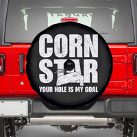 Inappropriate Cornhole Spare Tire Cover Funny Adult Humor Cornstar Your Hole Is My Goal
