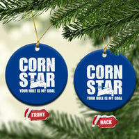 Inappropriate Cornhole Ceramic Ornament Funny Adult Humor Cornstar Your Hole Is My Goal