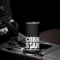 Inappropriate Cornhole Skinny Tumbler Funny Adult Humor Cornstar Your Hole Is My Goal