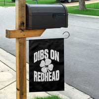 Funny Irish St Patricks Day Shamrock Dibs On The Redhead Garden Flag
