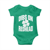 Funny Irish St Patricks Day Shamrock Dibs On The Redhead Baby Onesie
