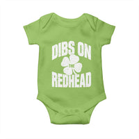 Funny Irish St Patricks Day Shamrock Dibs On The Redhead Baby Onesie