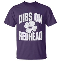 Funny Irish St Patricks Day Shamrock Dibs On The Redhead T Shirt