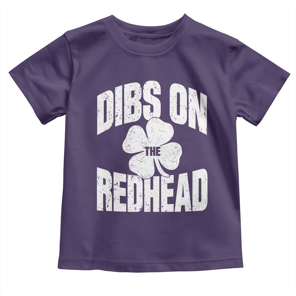 Funny Irish St Patricks Day Shamrock Dibs On The Redhead Toddler T Shirt