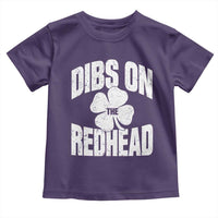 Funny Irish St Patricks Day Shamrock Dibs On The Redhead Toddler T Shirt