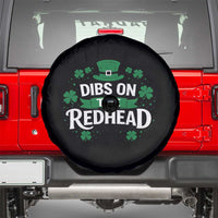 Funny Irish St Patricks Day Dibs On The Redhead Spare Tire Cover Lucky Shamrock Clovers