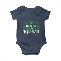 Funny Irish St Patricks Day Dibs On The Redhead Baby Onesie Lucky Shamrock Clovers