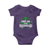 Funny Irish St Patricks Day Dibs On The Redhead Baby Onesie Lucky Shamrock Clovers