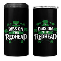 Funny Irish St Patricks Day Dibs On The Redhead 4 in 1 Can Cooler Tumbler Lucky Shamrock Clovers