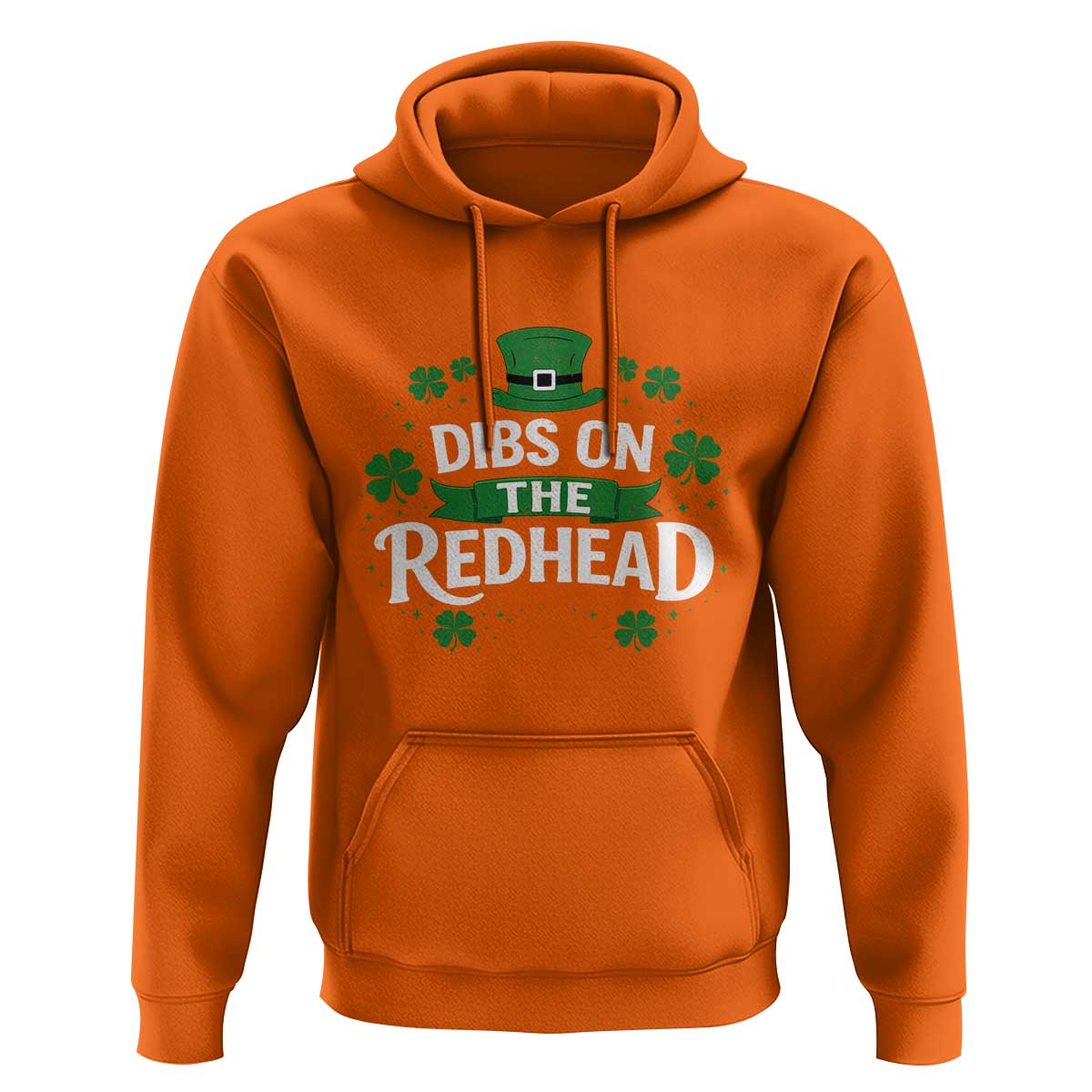 Funny Irish St Patricks Day Dibs On The Redhead Hoodie Lucky Shamrock Clovers