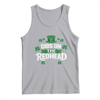 Funny Irish St Patricks Day Dibs On The Redhead Tank Top Lucky Shamrock Clovers
