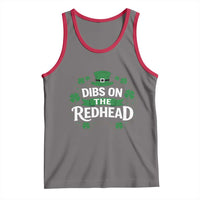 Funny Irish St Patricks Day Dibs On The Redhead Tank Top Lucky Shamrock Clovers